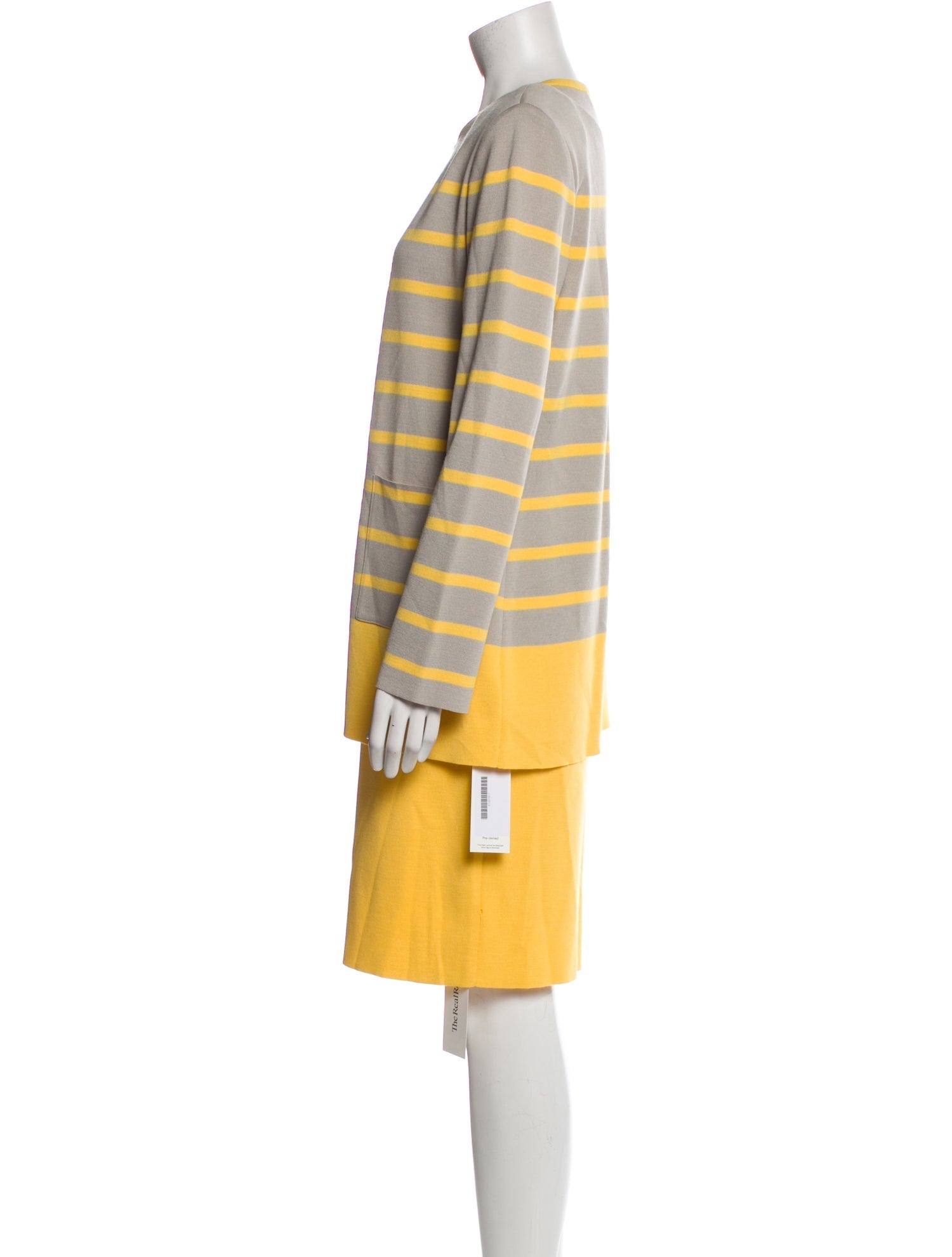 St. John Wool Striped Dress Set