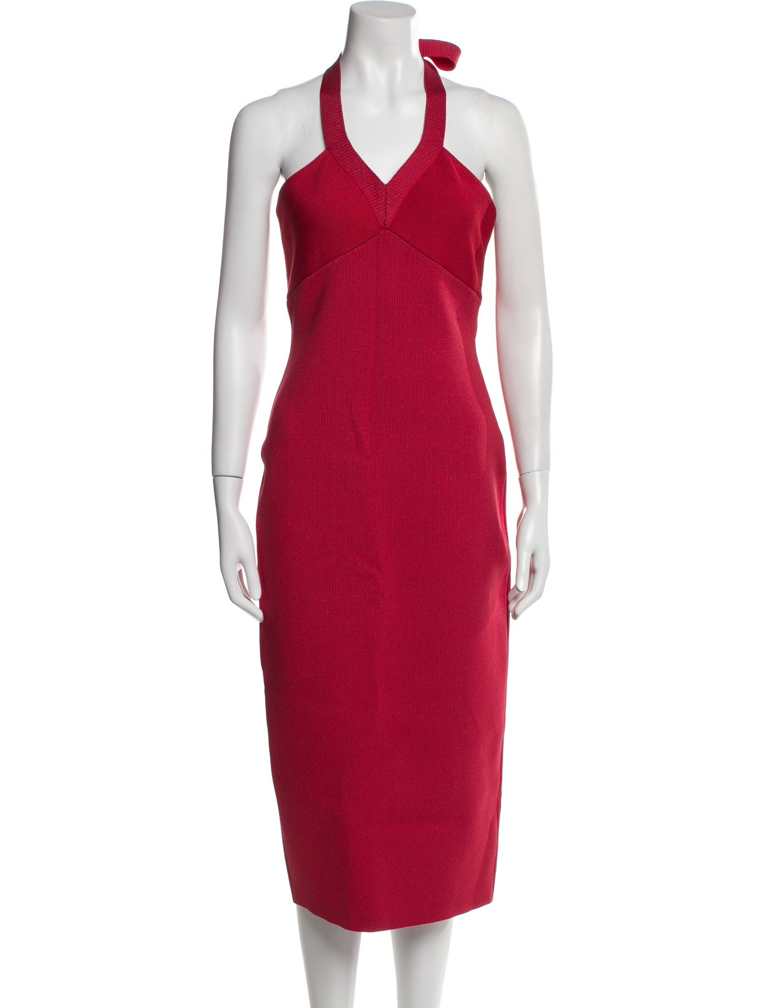 St. John Halterneck Midi Length Dress