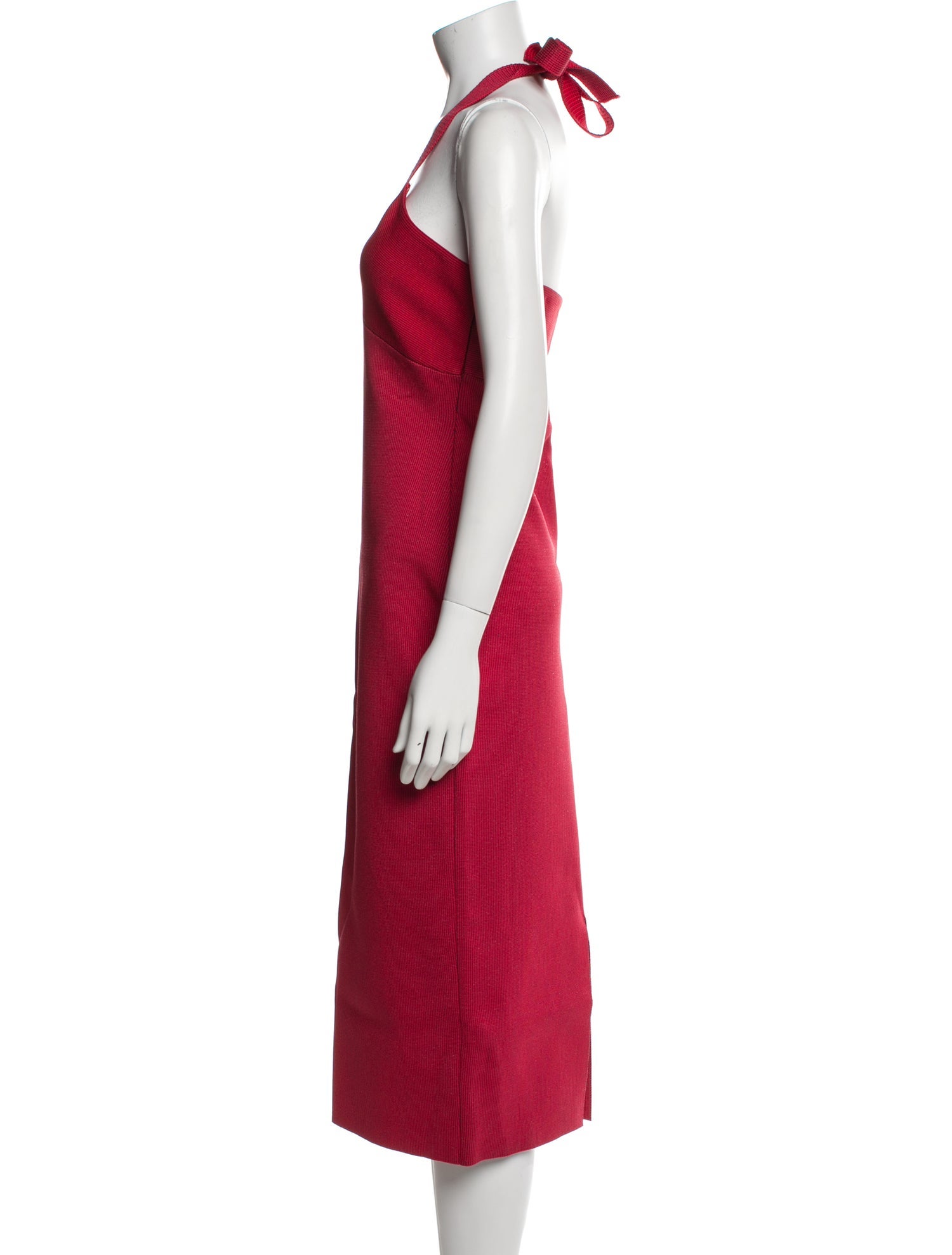 St. John Halterneck Midi Length Dress