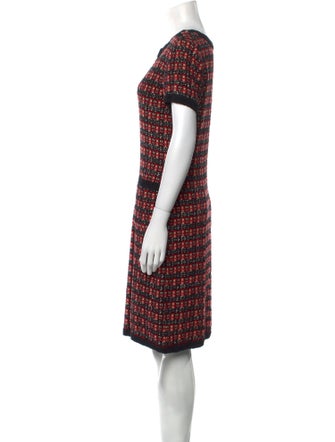 St. John Printed Knee-Length Dress
