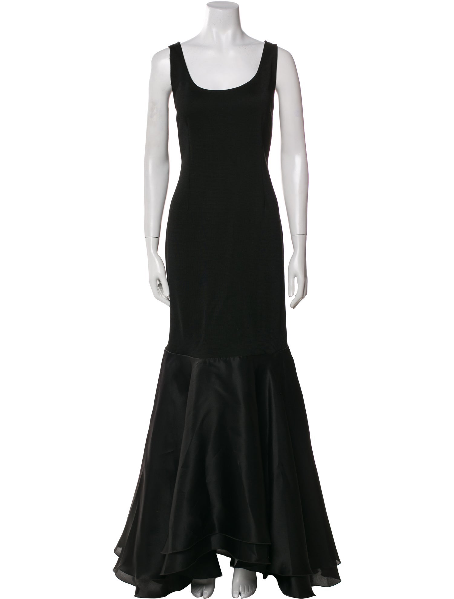 St. John Scoop Neck Long Dress