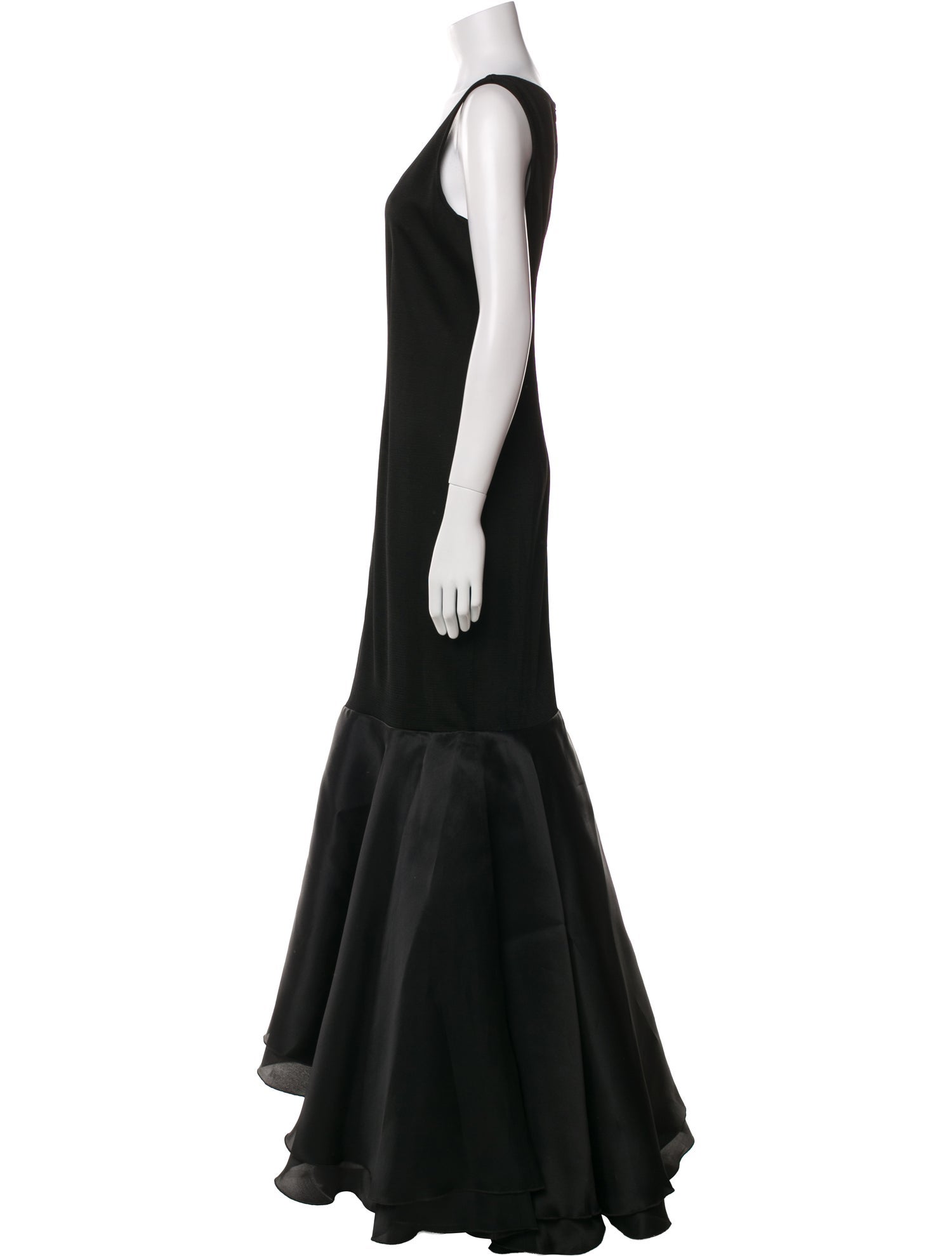 St. John Scoop Neck Long Dress