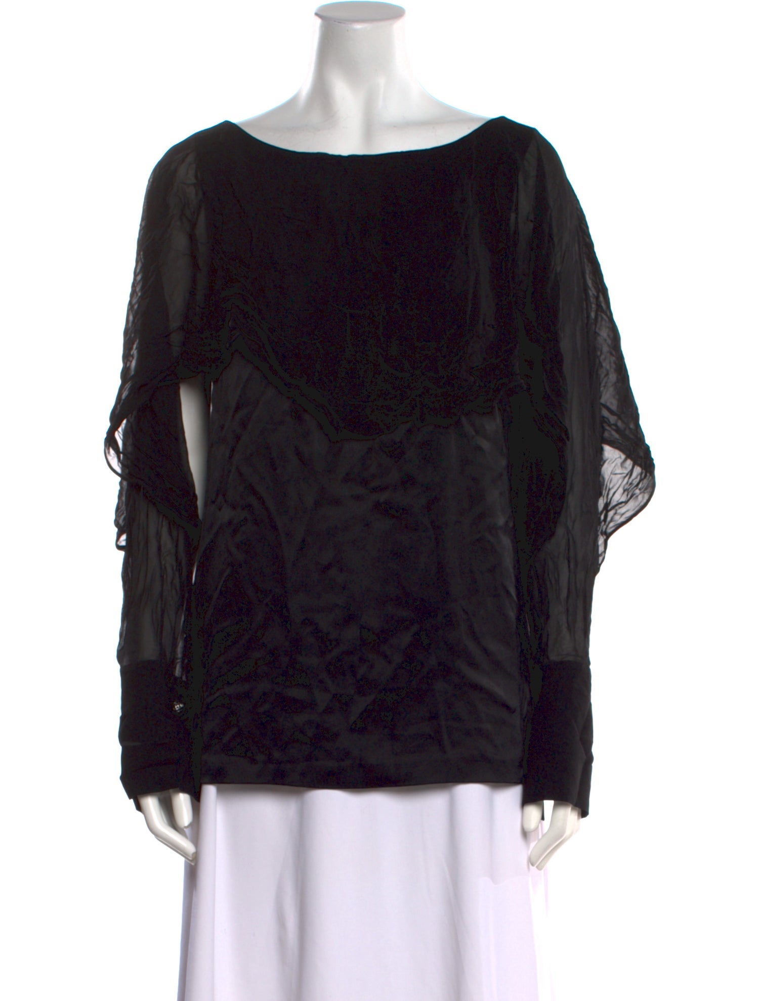 St. John Bateau Neckline Long Sleeve Blouse