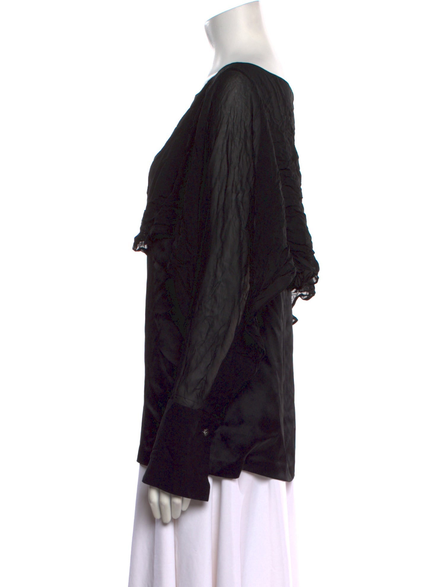 St. John Bateau Neckline Long Sleeve Blouse