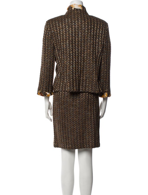 St. John Tweed Pattern Skirt Suit