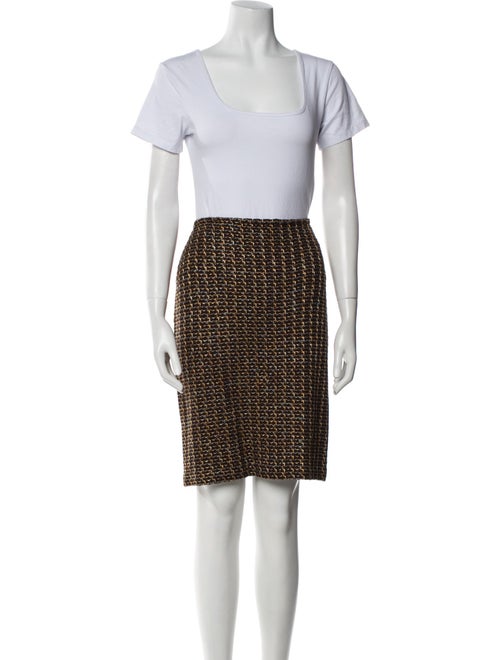 St. John Tweed Pattern Skirt Suit