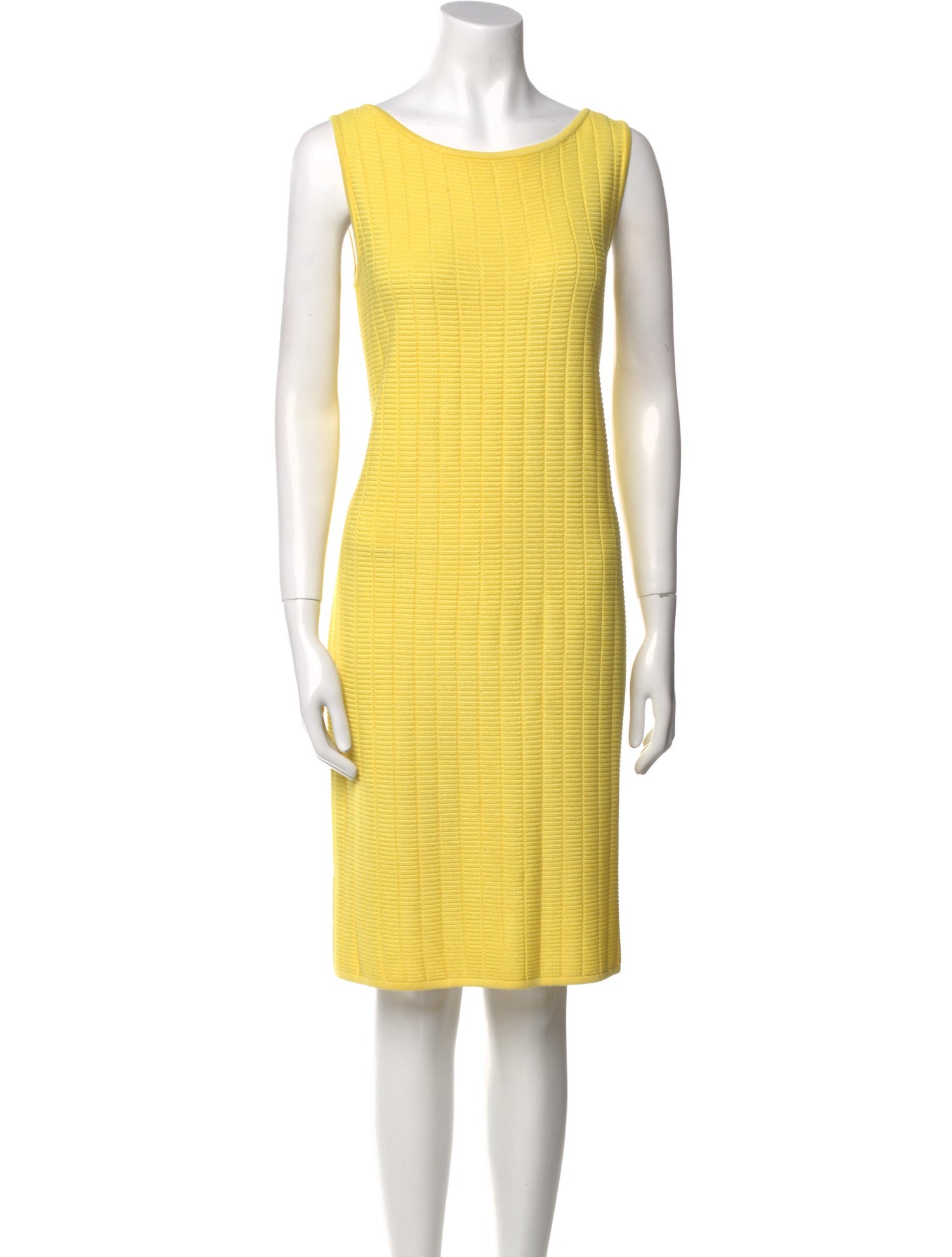 St. John Scoop Neck Knee-Length Dress