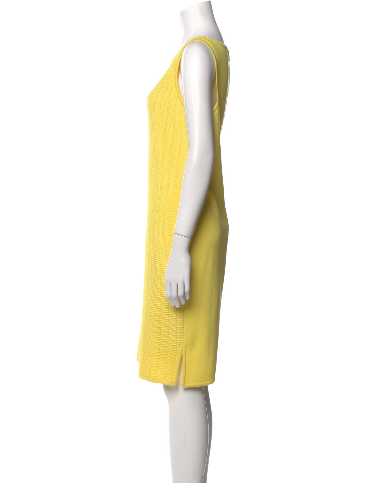 St. John Scoop Neck Knee-Length Dress