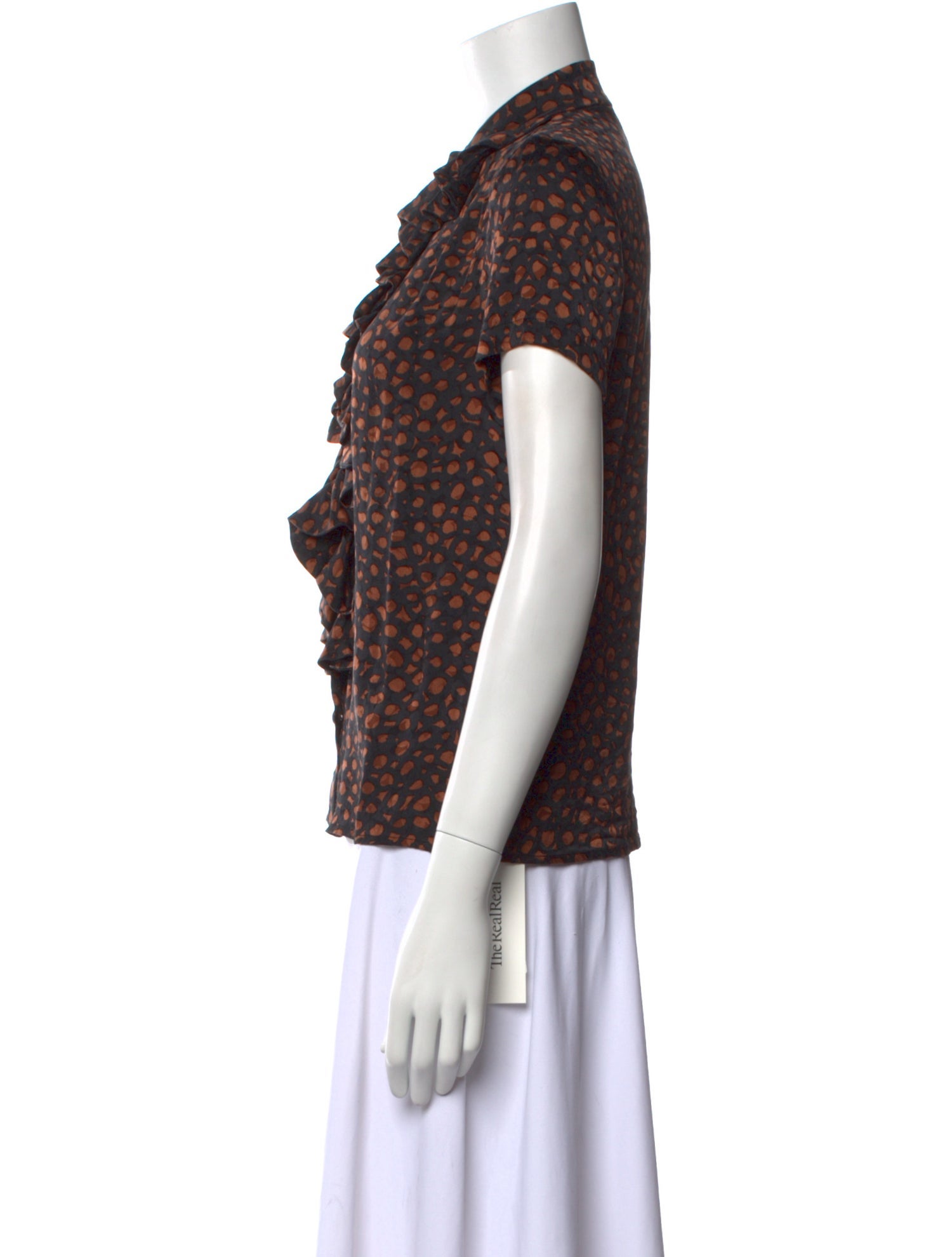 St. John Silk Printed Blouse