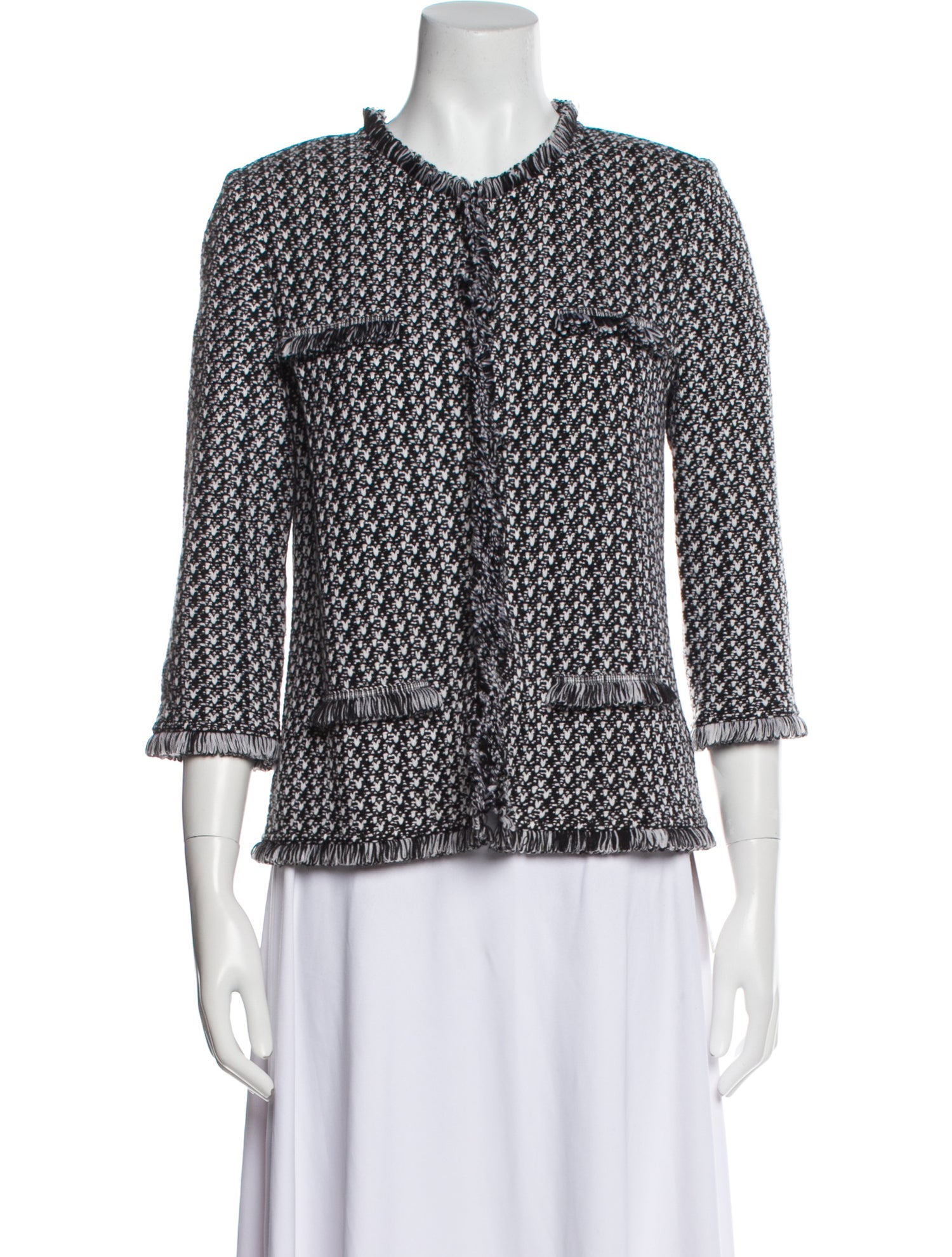 St. John Collection Wool Tweed Pattern Evening Jacket