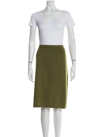 St. John Wool Colorblock Pattern Skirt Set