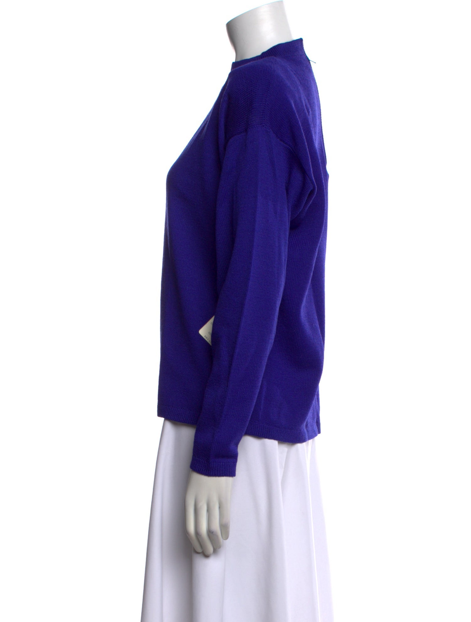 St. John Wool Mock Neck Sweatshirt