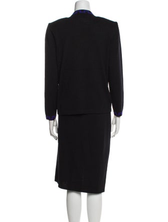 St. John Wool Crystal Embellishments Skirt Set