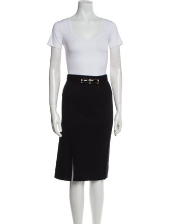 St. John Wool Crystal Embellishments Skirt Set