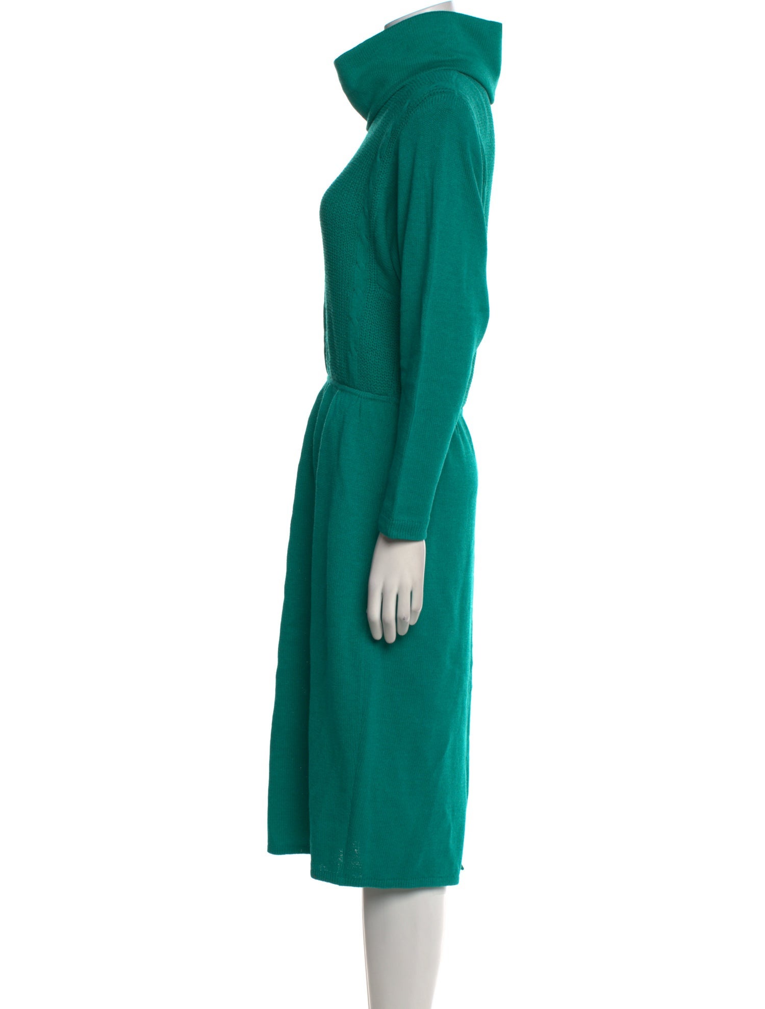 St. John Turtleneck Midi Length Dress