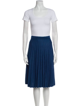 St. John Printed Pleated Accents Skirt Set