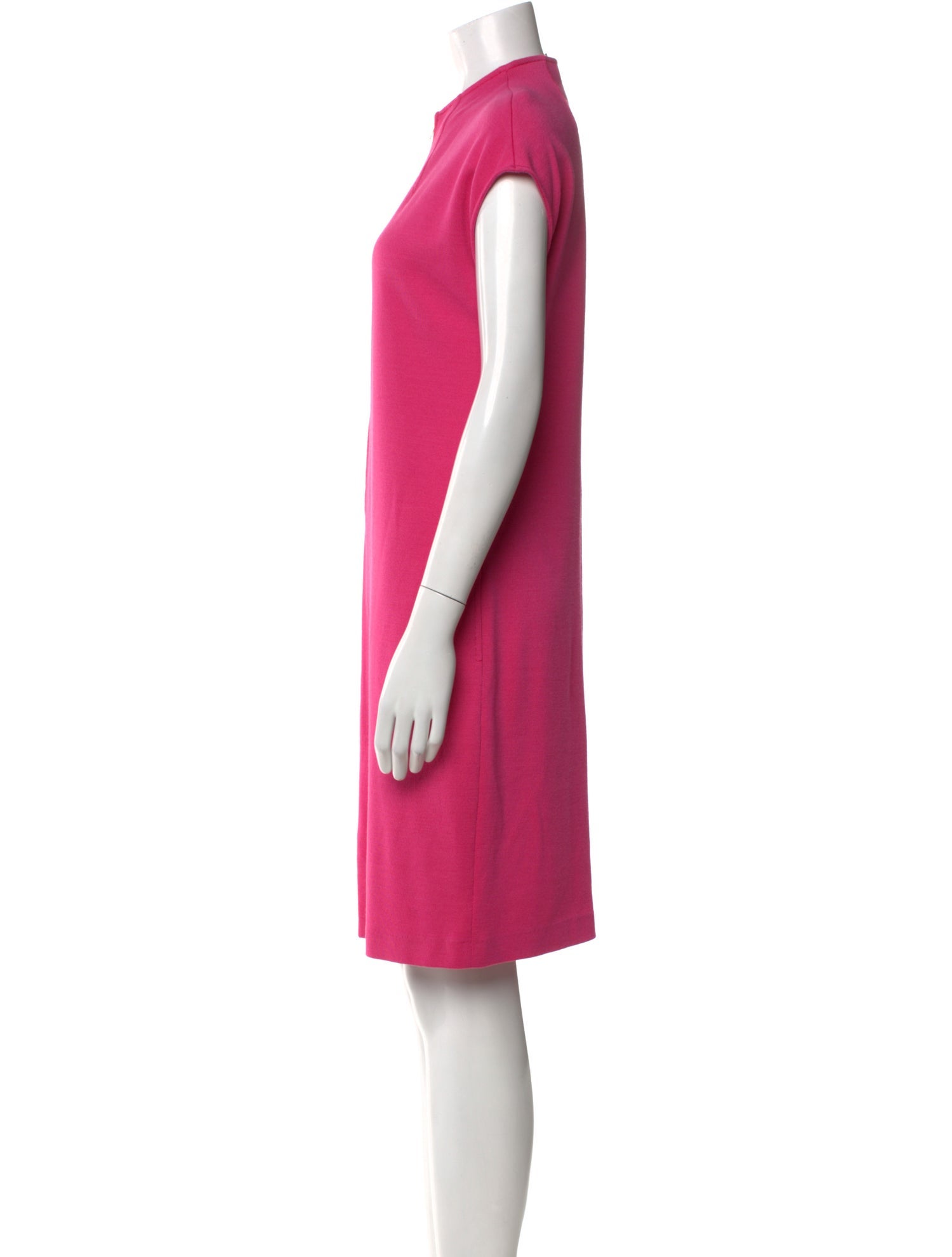 St. John Mock Neck Knee-Length Dress