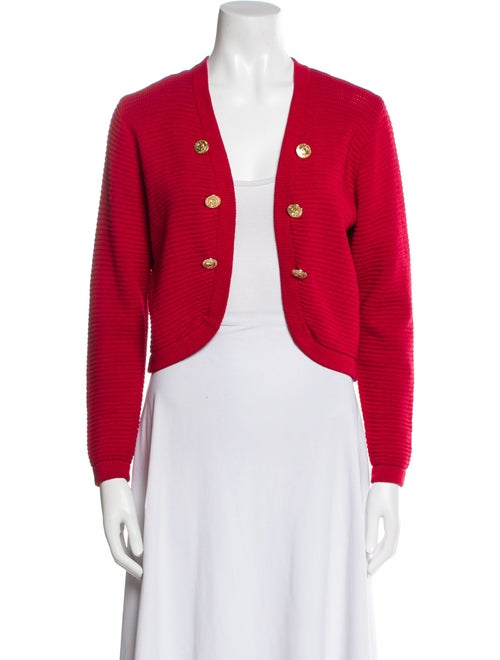 St. John Wool Open Front Sweater