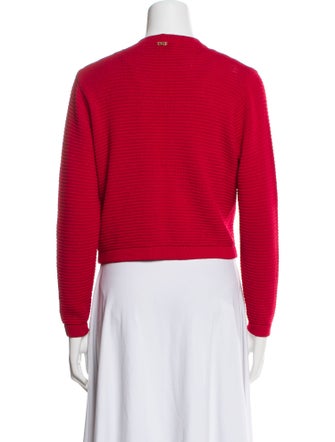 St. John Wool Open Front Sweater