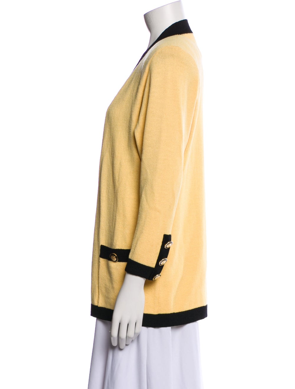 St. John Jacket Yellow Colorblock Pattern Shawl C… - image 2