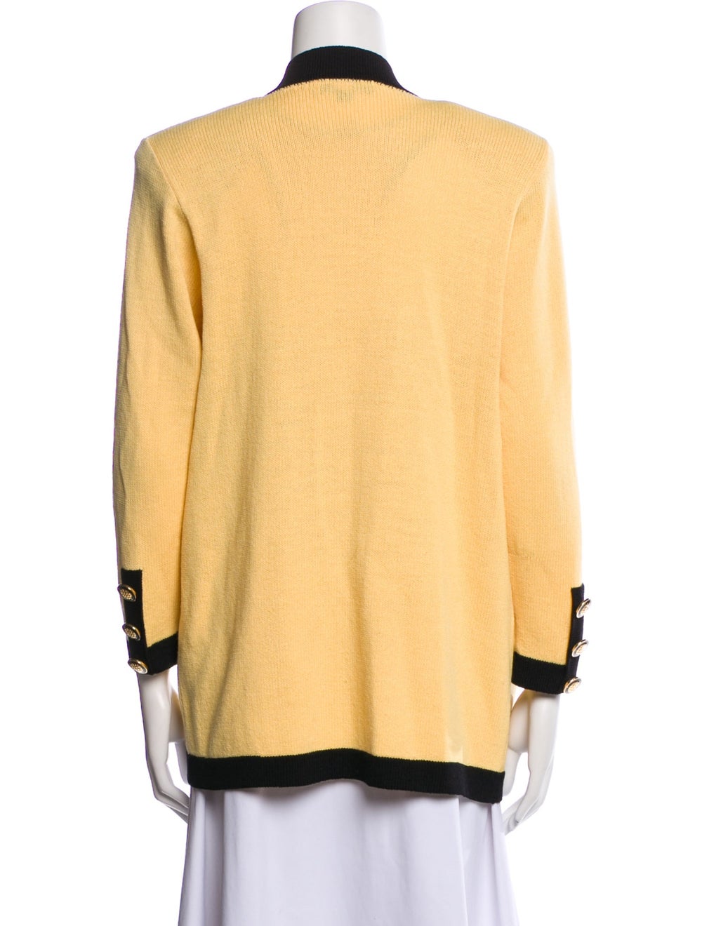 St. John Jacket Yellow Colorblock Pattern Shawl C… - image 3