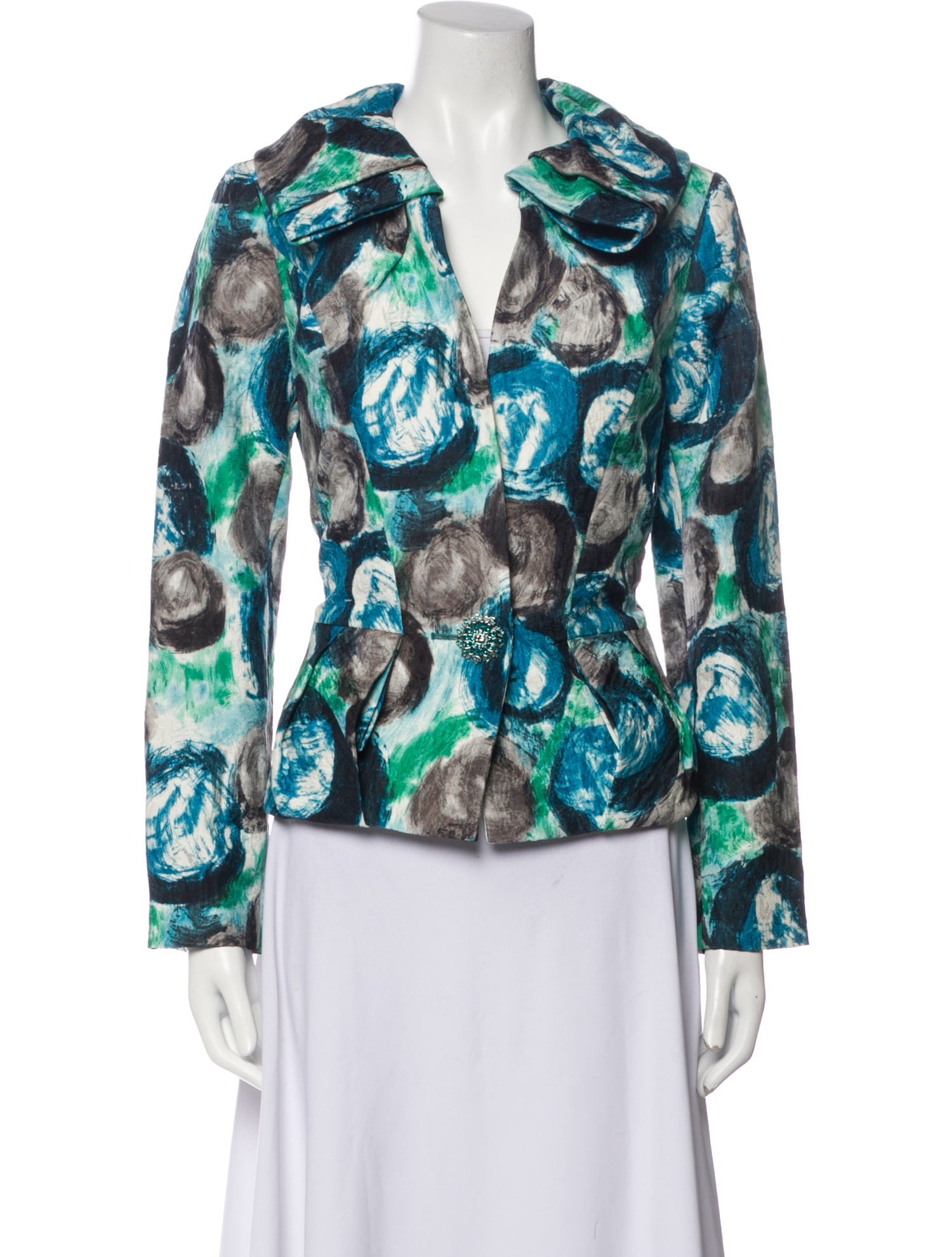 St. John Wool Printed Evening Jacket w/ Tags