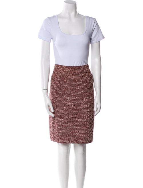 St. John Tweed Pattern Skirt Suit