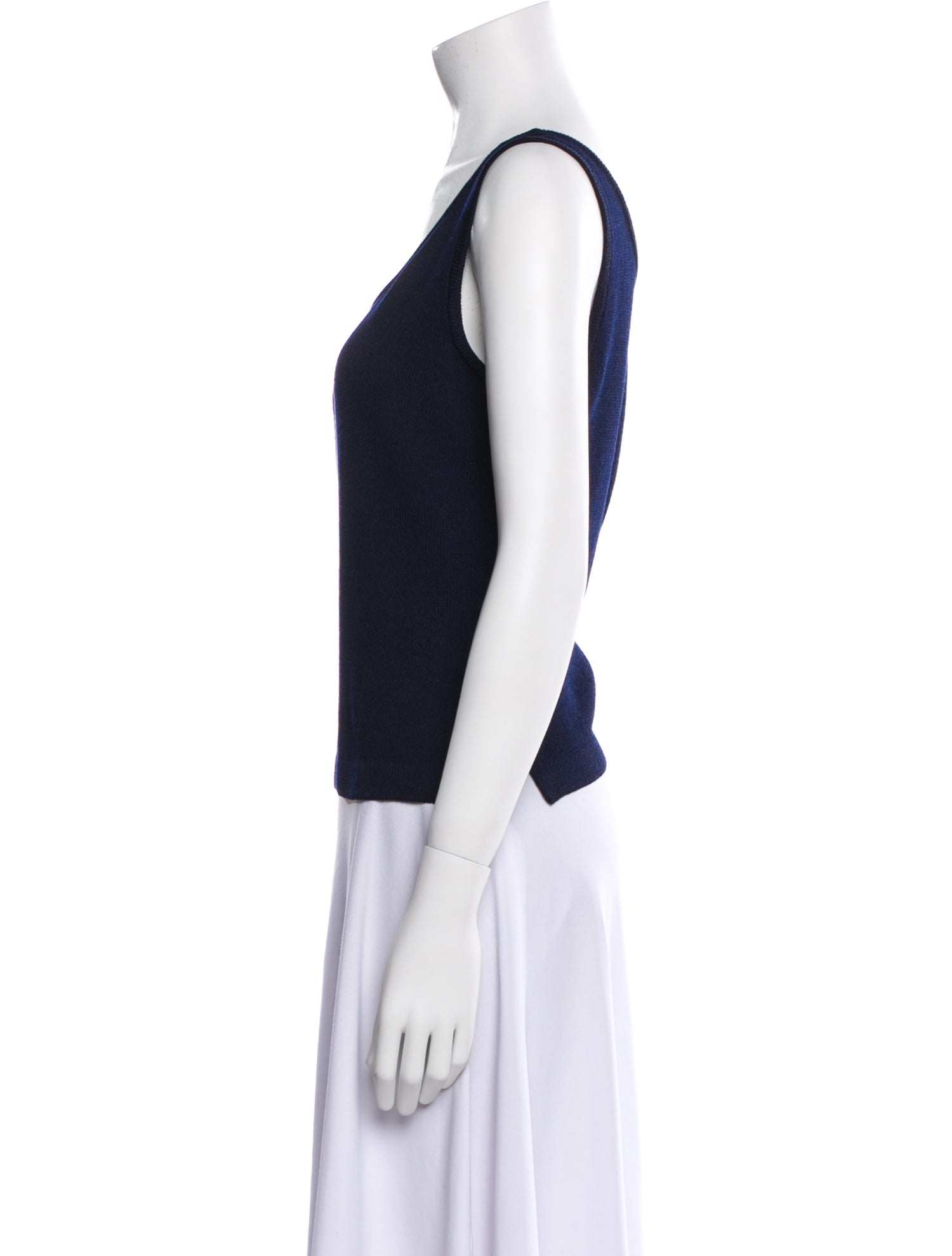 St. John Wool Scoop Neck Top