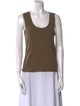 St. John Scoop Neck Sleeveless Top