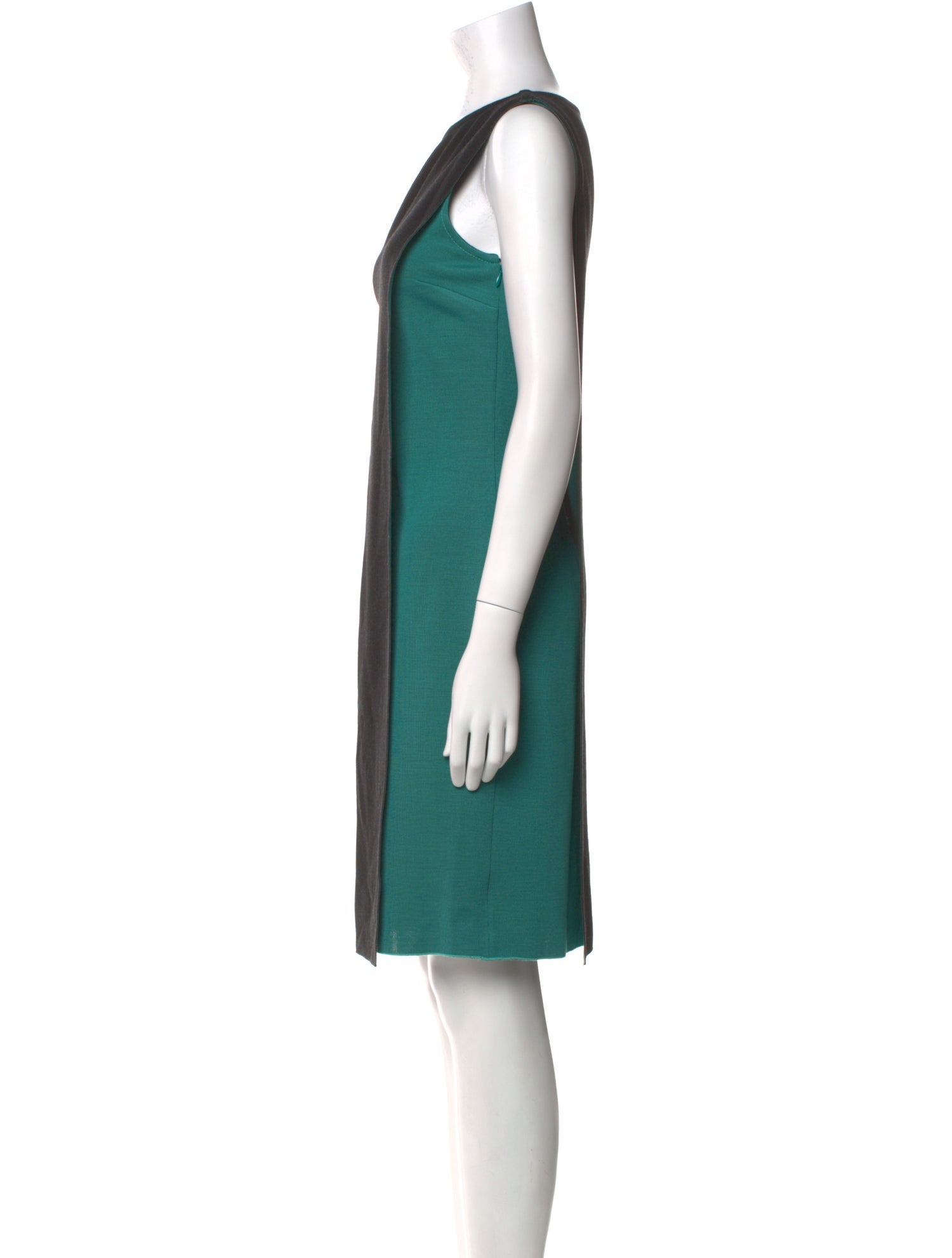 St. John Bateau Neckline Knee-Length Dress