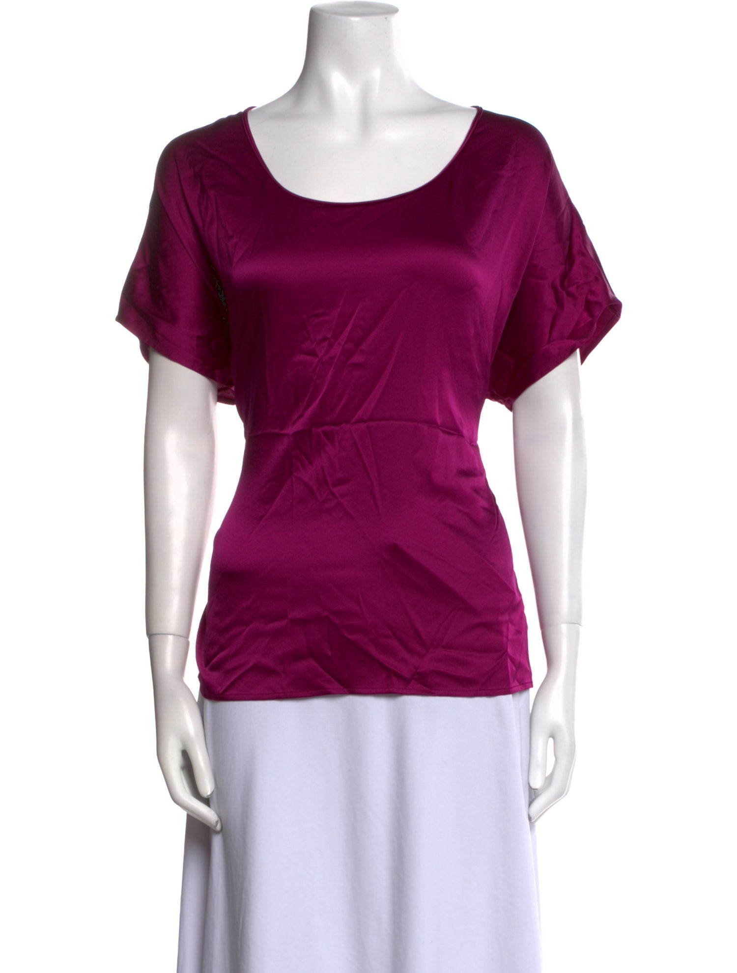 St. John Silk Scoop Neck T-Shirt