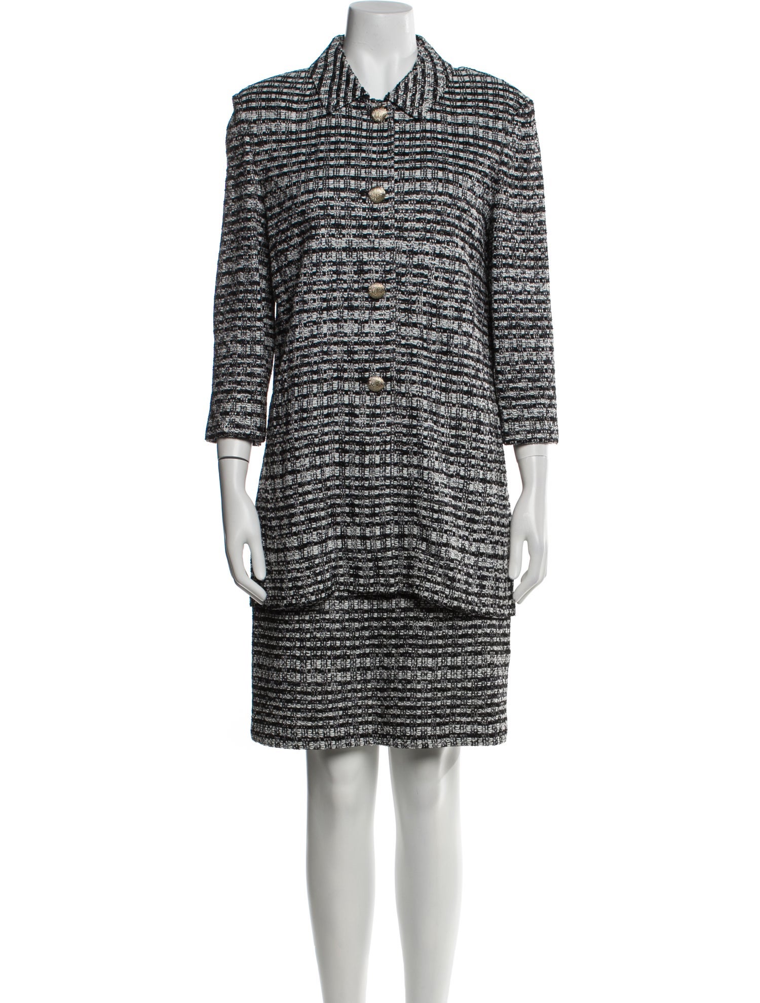 St. John Tweed Pattern Dress Set