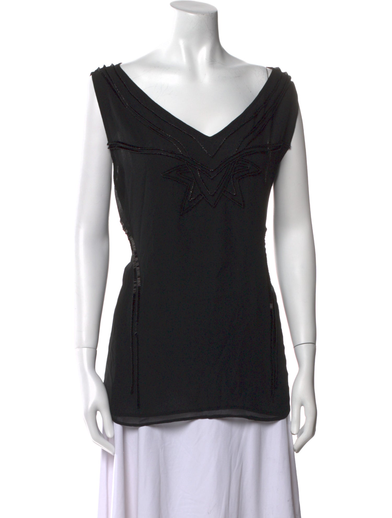 St. John Silk V-Neck Top w/ Tags