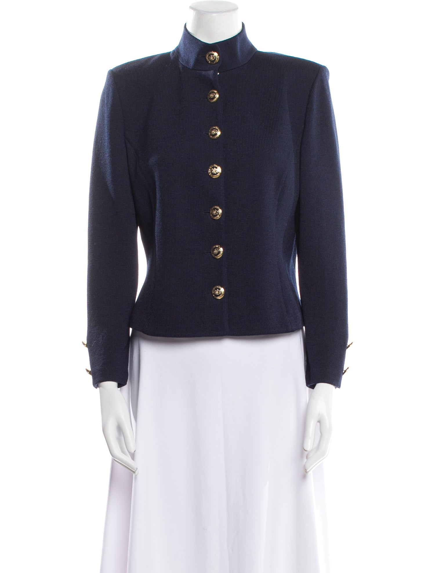 St. John Wool Mock Neck Sweater