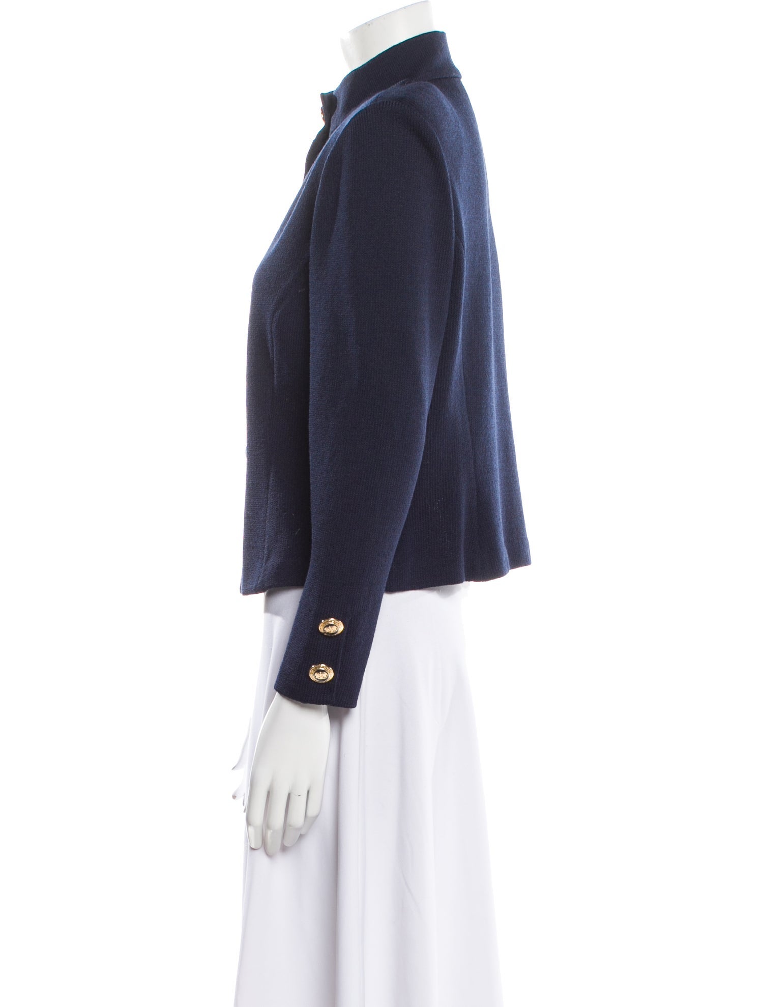 St. John Wool Mock Neck Sweater