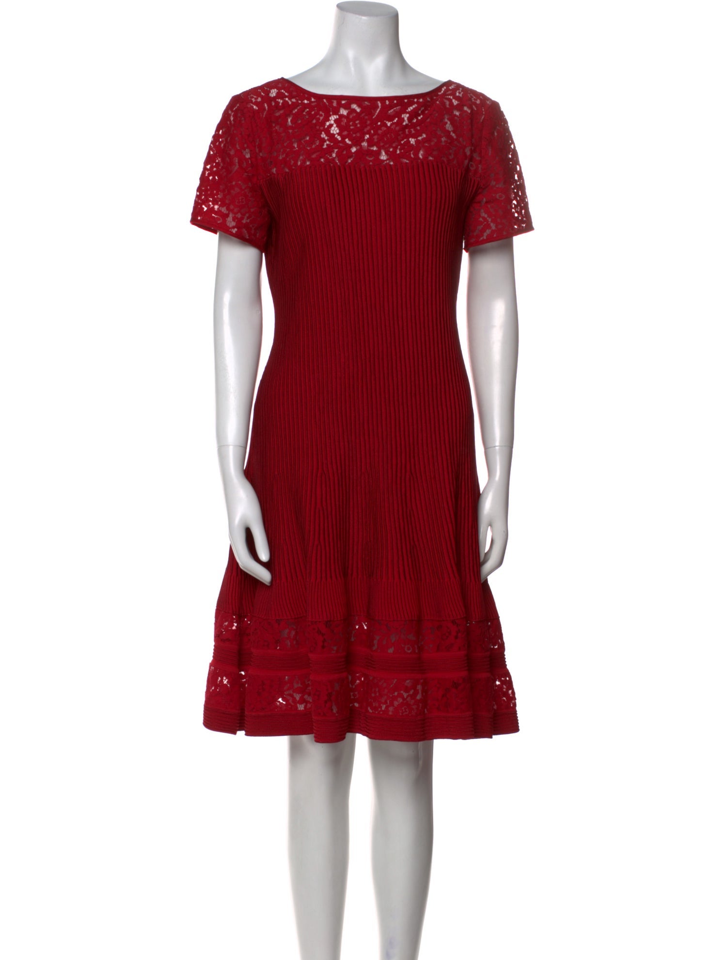 St. John Bateau Neckline Mini Dress