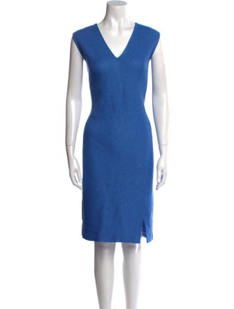 St. John Wool Midi Length Dress