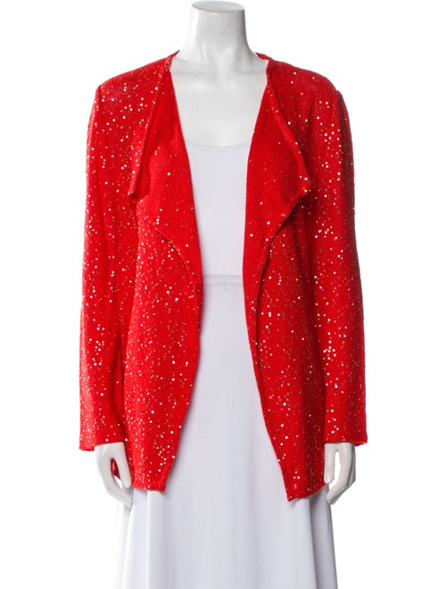 St. John Wool Polka Dot Print Evening Jacket