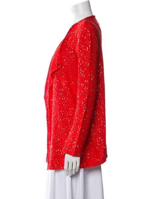 St. John Wool Polka Dot Print Evening Jacket