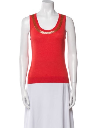 St. John Wool Scoop Neck Top