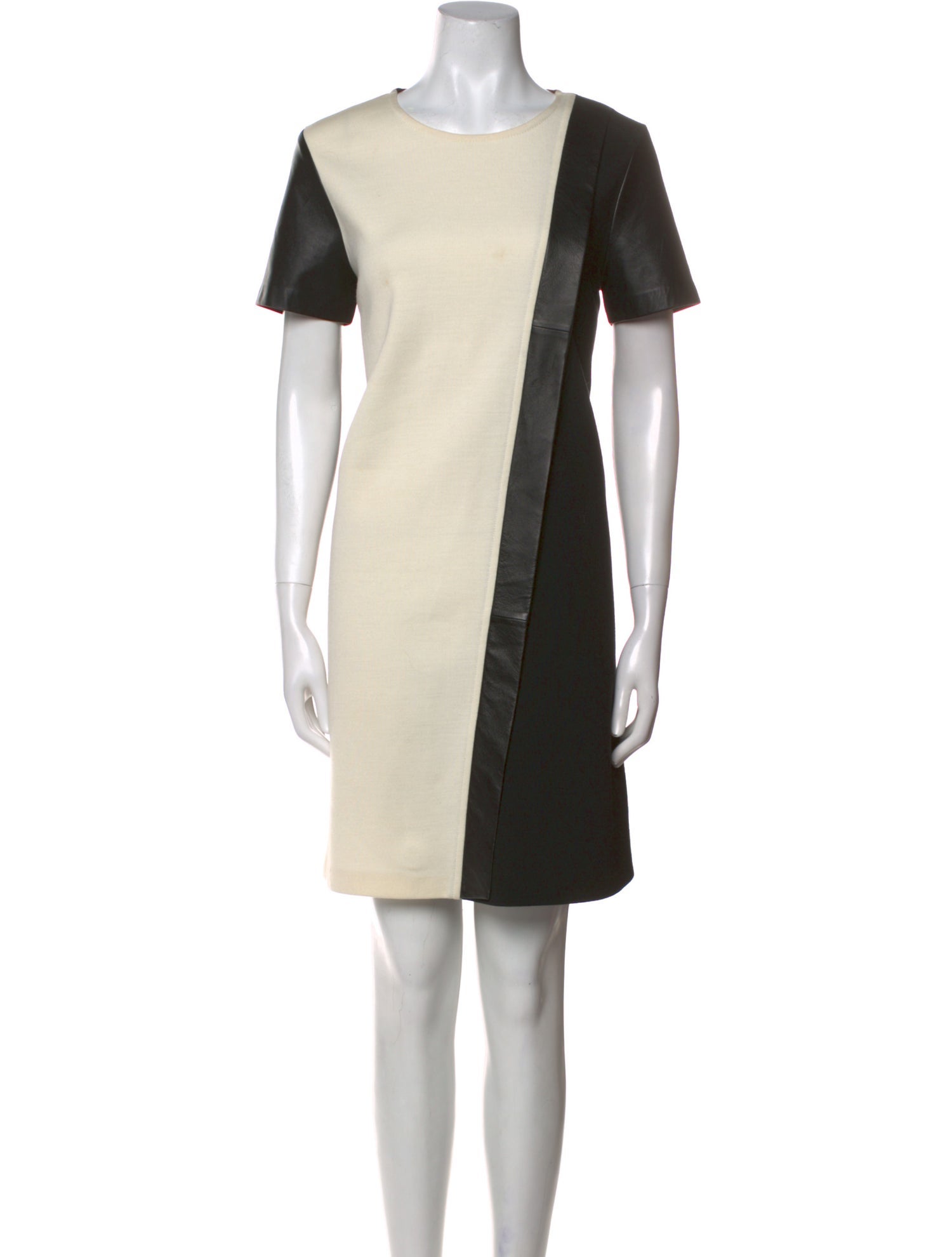 St. John Colorblock Pattern Knee-Length Dress