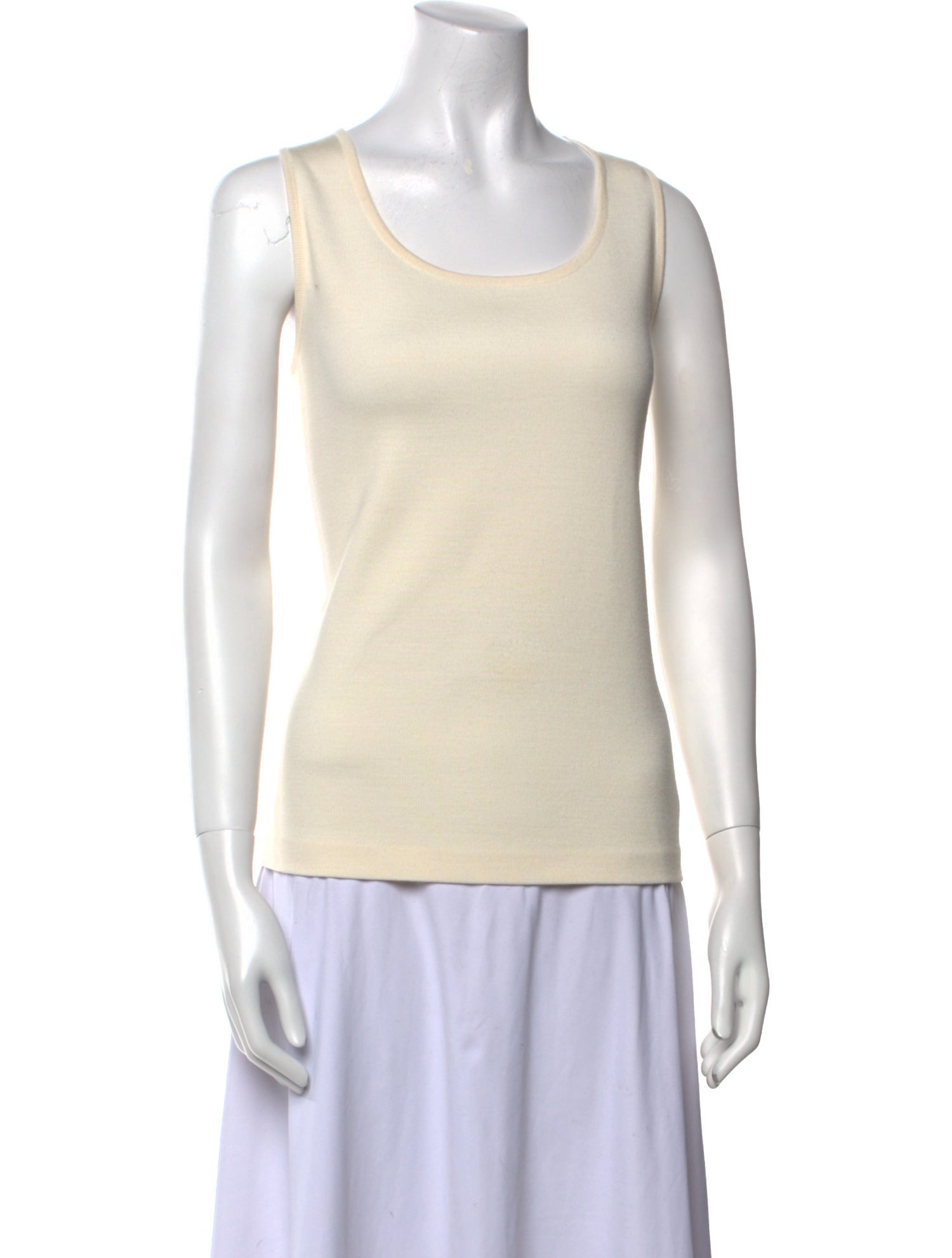 St. John Scoop Neck Sleeveless Top