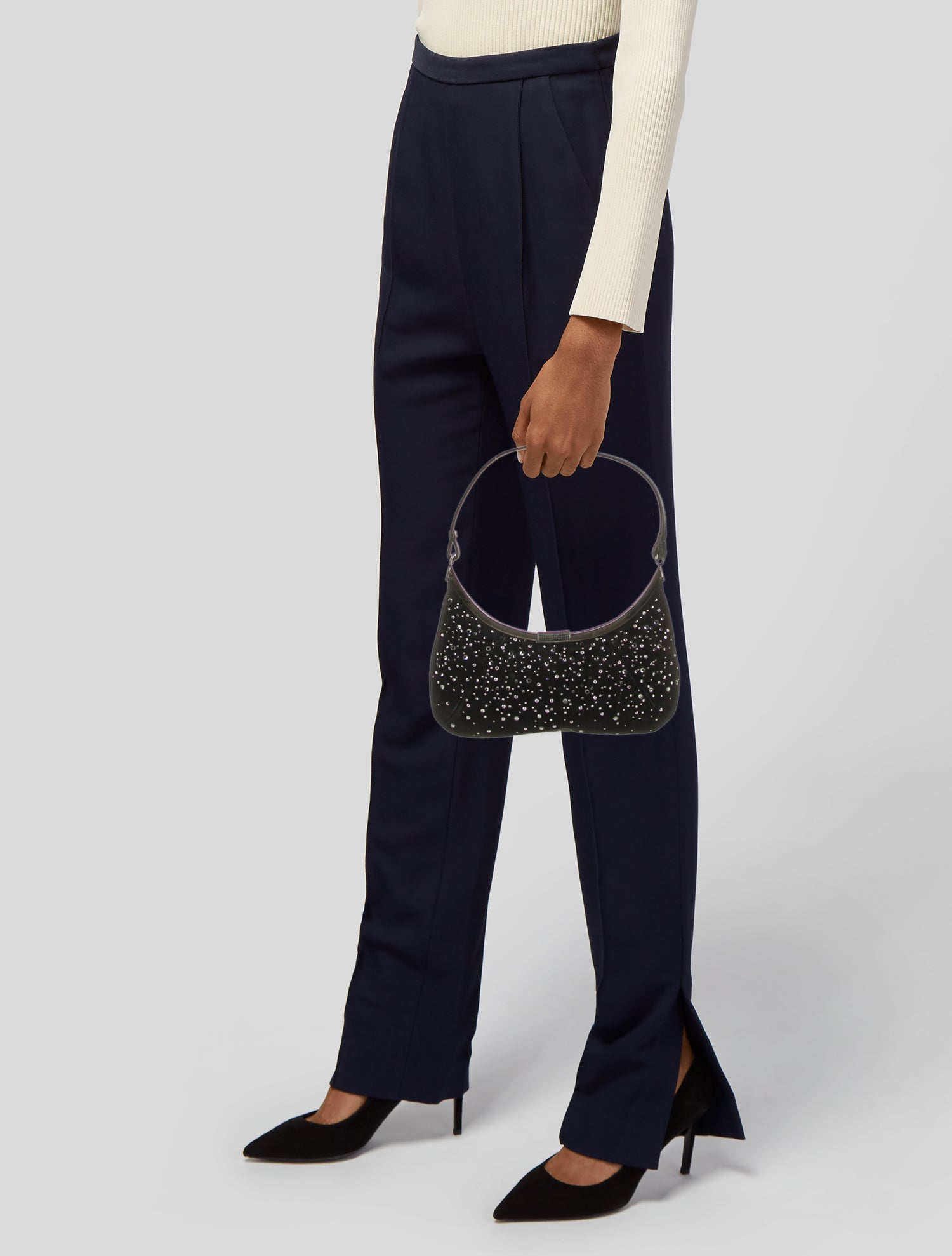 St. John Suede Shoulder Bag