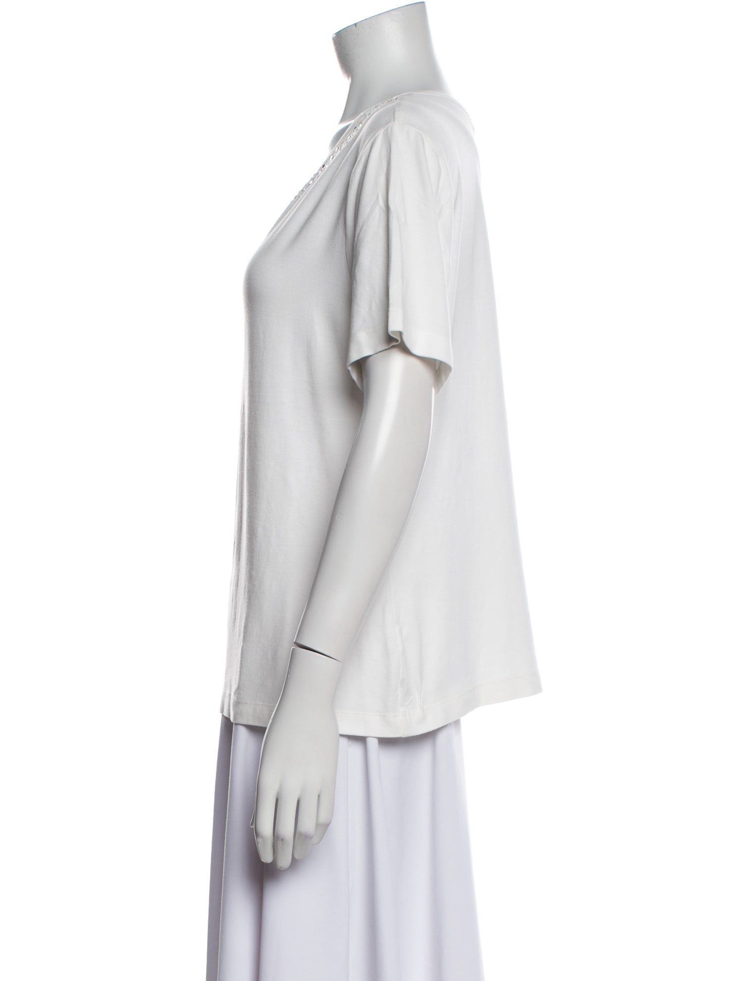 St. John Scoop Neck Short Sleeve T-Shirt