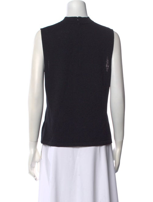 St. John Mock Neck Sleeveless Top