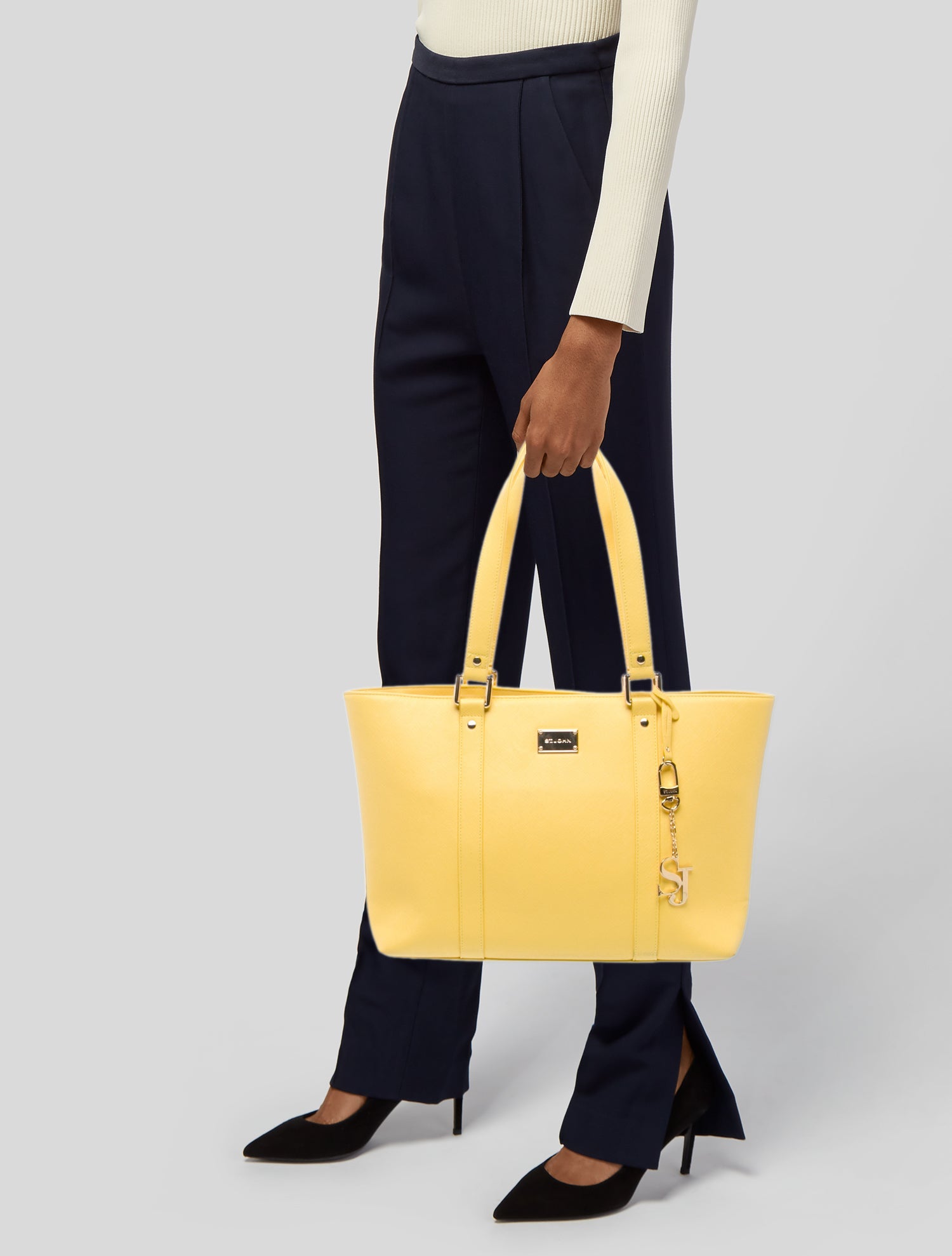 St. John Saffiano Leather Tote