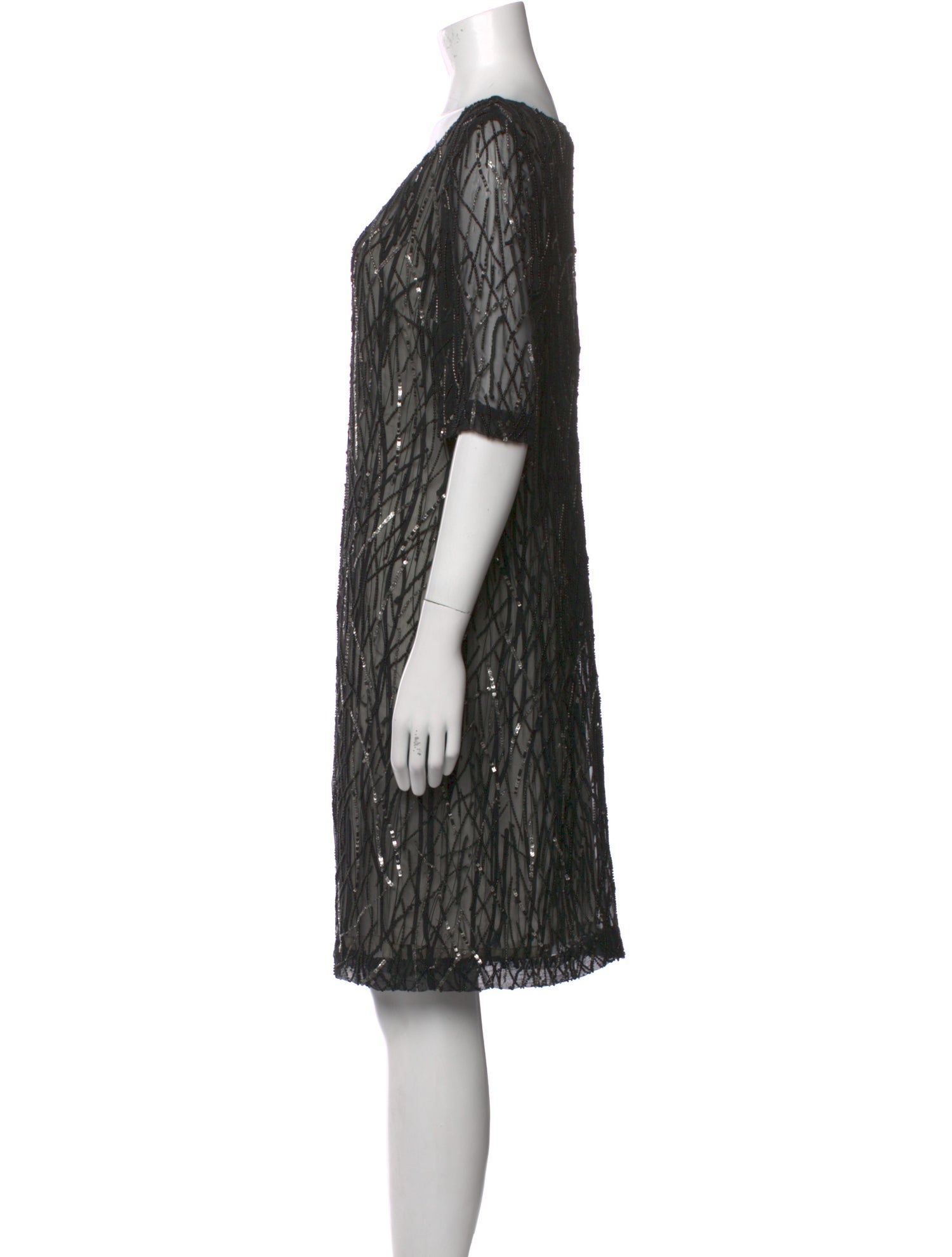 St. John Silk Knee-Length Dress