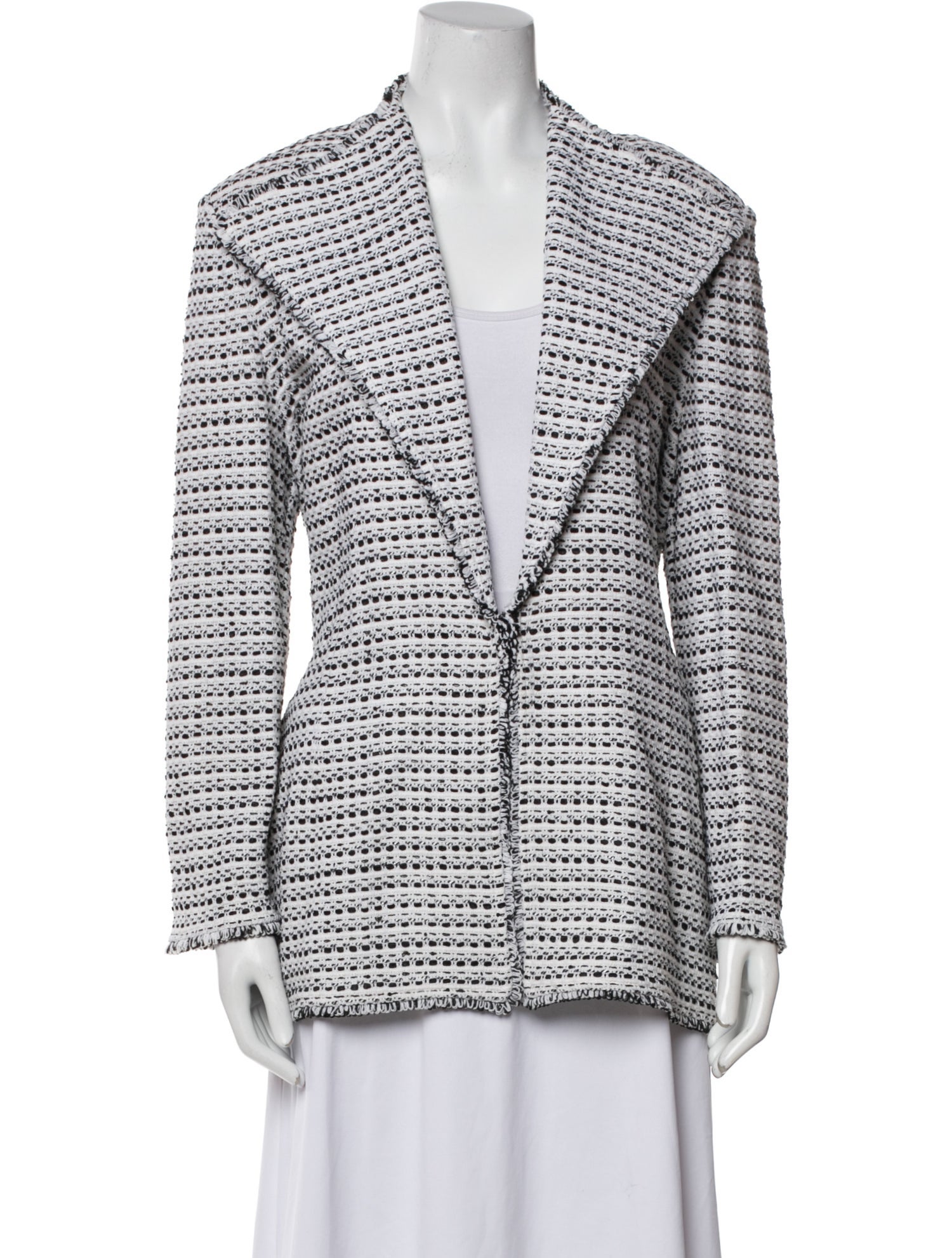 St. John Wool Tweed Pattern Blazer