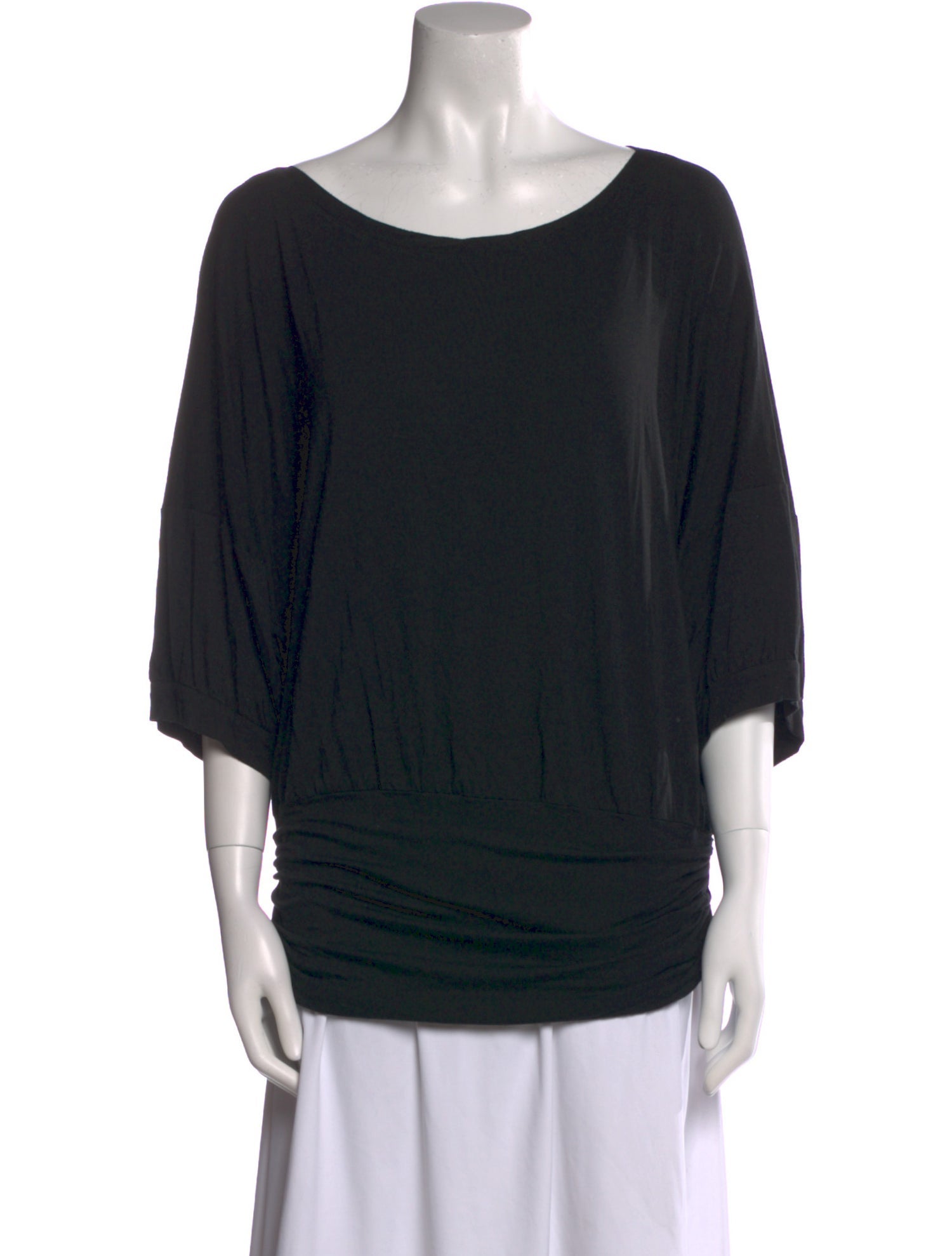 St. John Bateau Neckline Three-Quarter Sleeve Top