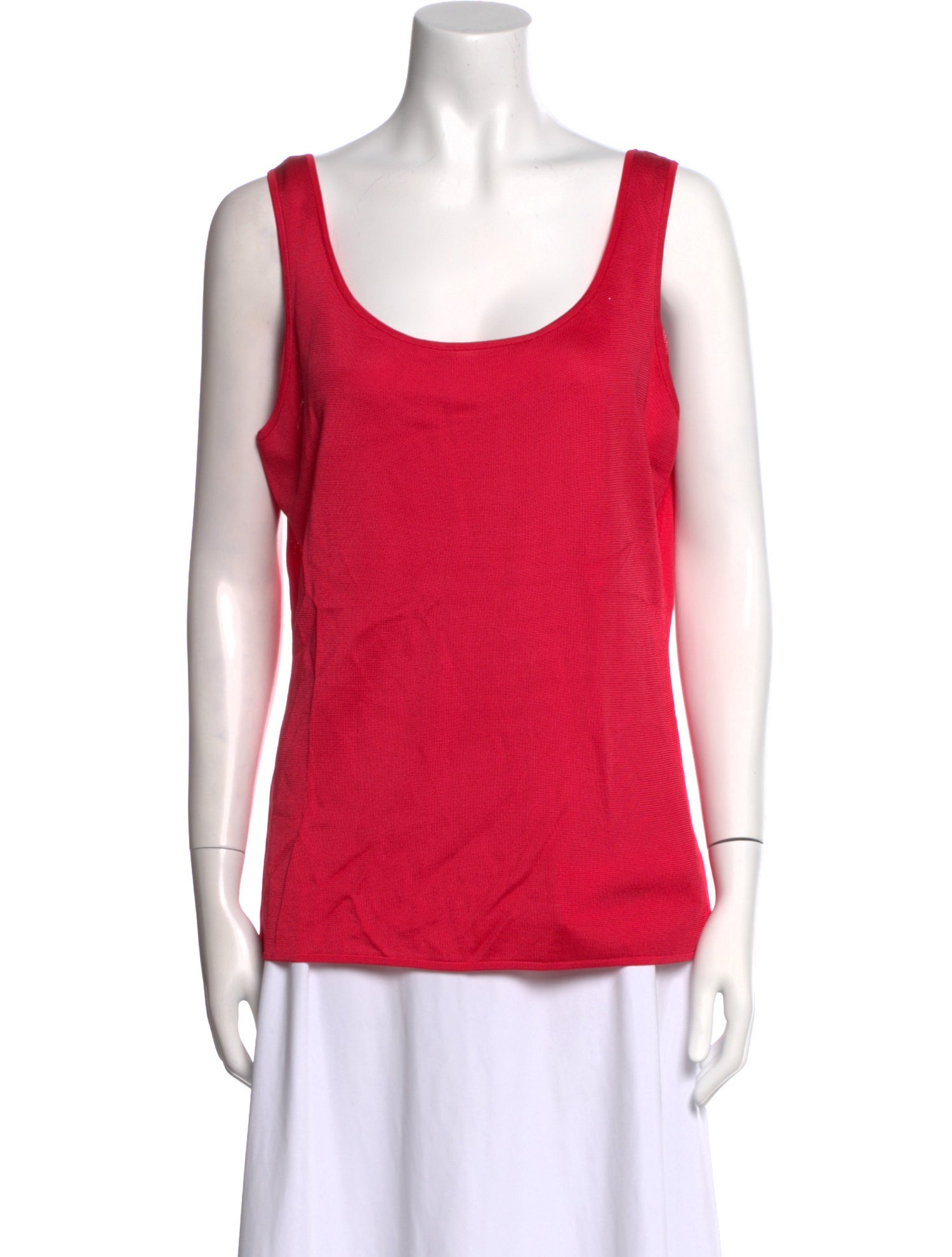 St. John Scoop Neck Sleeveless Top
